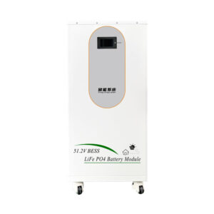 Qicheng Energy 14.34kWh floor-standing LiFePO4 battery, front view on a white background