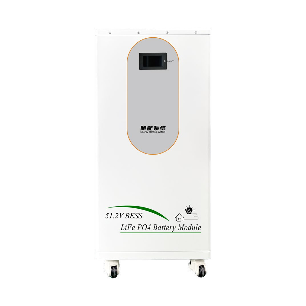 Qicheng Energy 14.34kWh floor-standing LiFePO4 battery, front view on a white background
